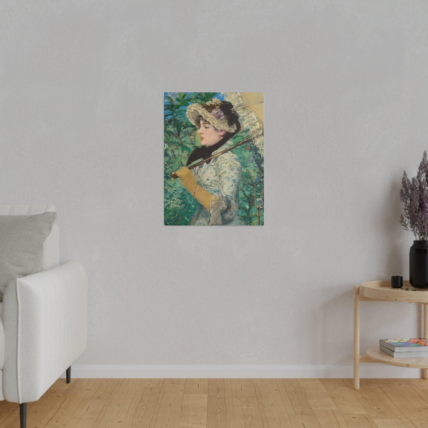 Jeanne Spring (1881) painting in high resolution by Edouard Manet - Matte Canvas, Stretched, 0.75"