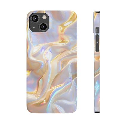 Iridescent Silk Flow Slim iPhone Cases