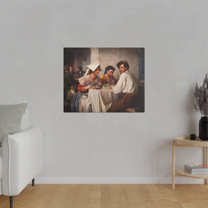 From a Roman osteria by Carl Bloch - Matte Canvas, Stretched, 0.75"