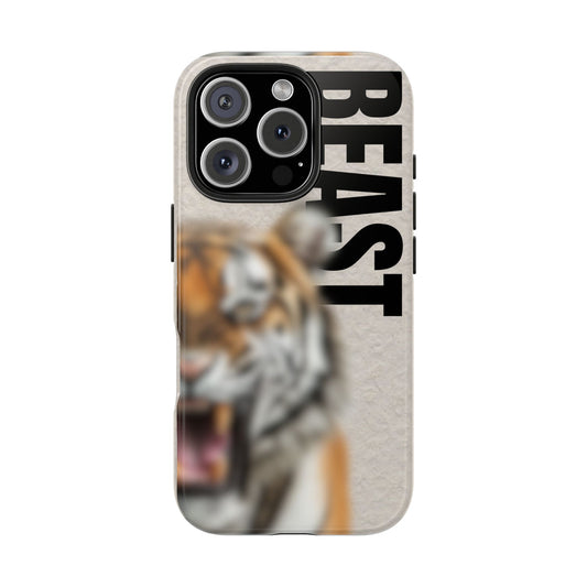 Beast Tough Phone Case - Fierce Tiger Design for Animal Lovers