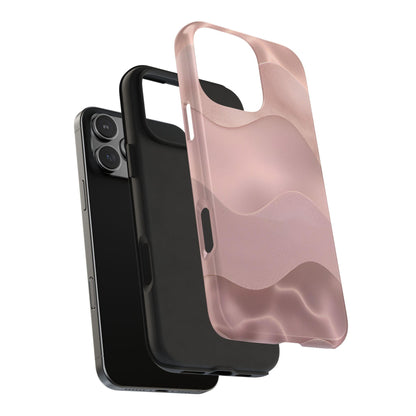 Blush Wave Satin Sandscape Tough iPhone Cases