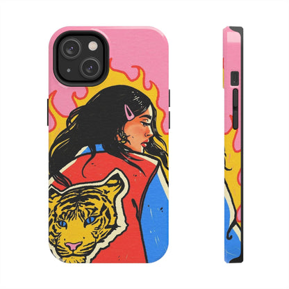 Fierce Femme Flames Tough iPhone Cases