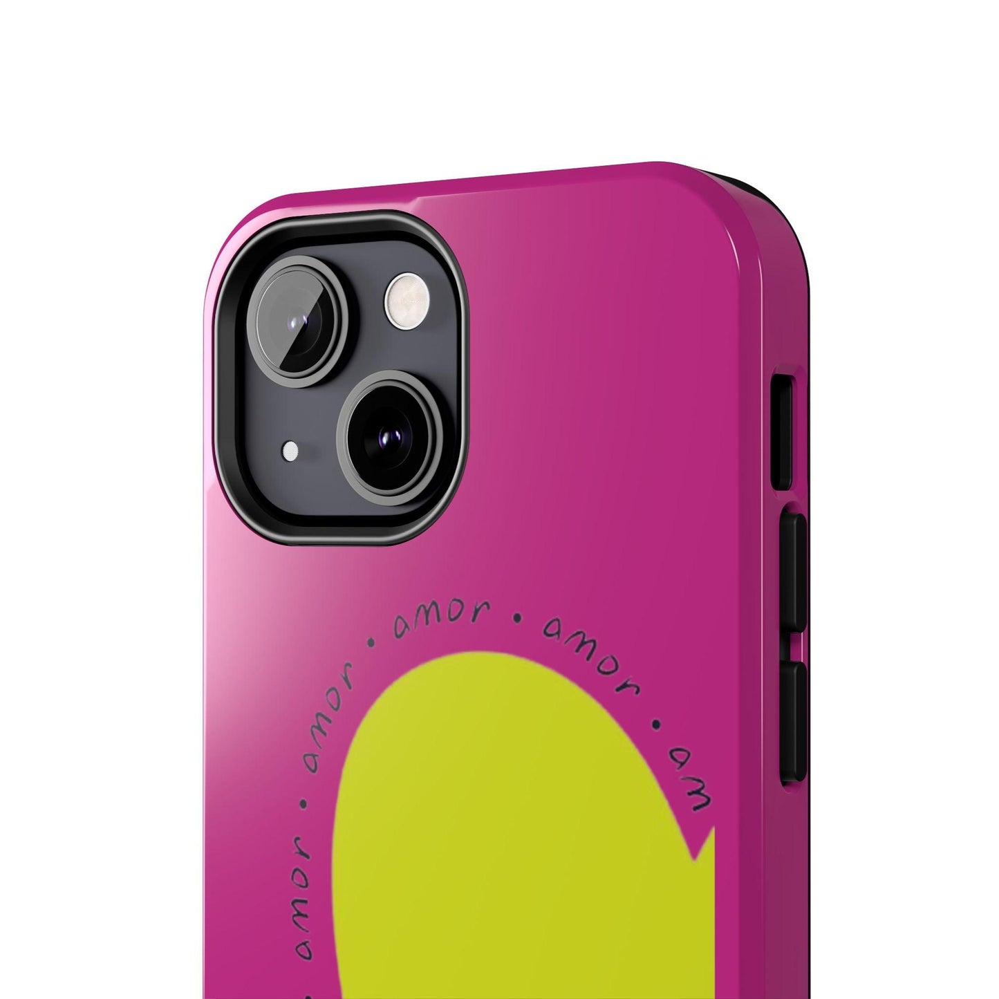 Amor Neon Heart Tough iPhone Cases