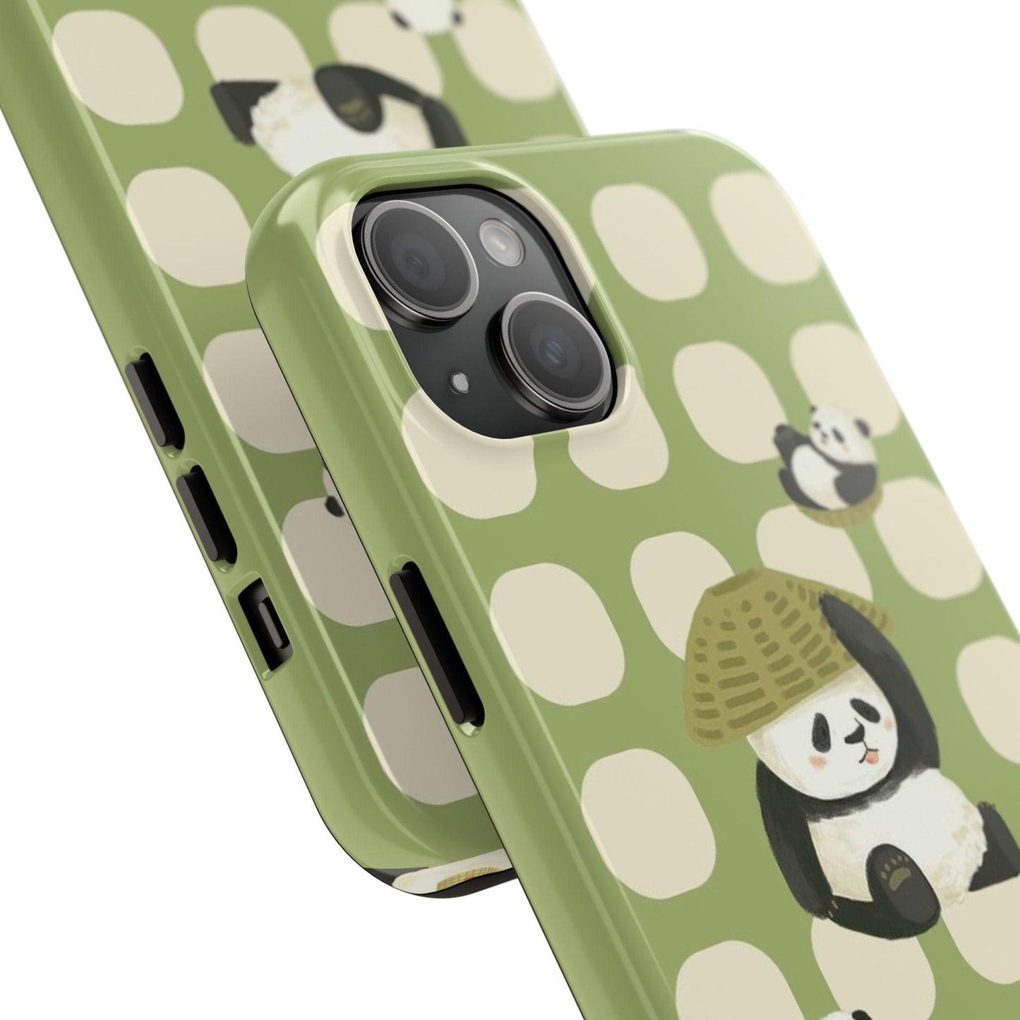 Bamboo Basket Pandas iPhone Cases