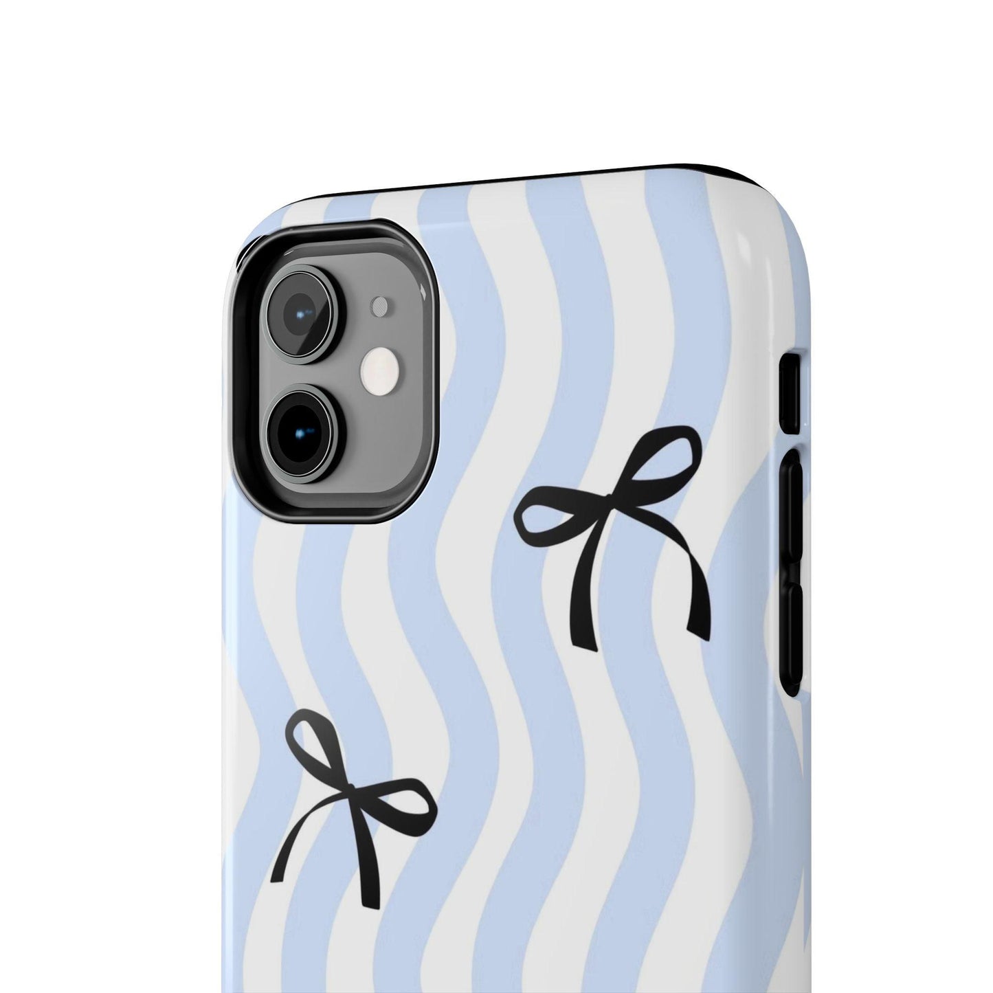 Bowtiful Blue Wavy Bliss Tough iPhone Cases