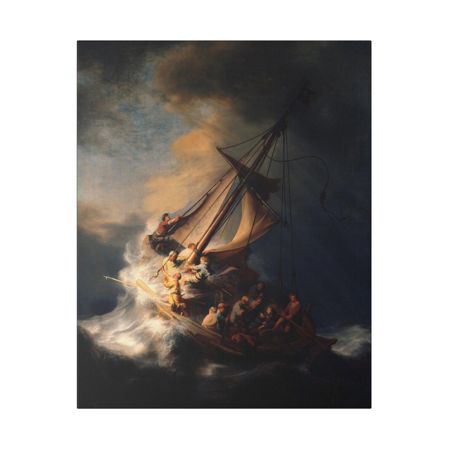 Rembrandt van Rijn's The Storm on the Sea of Galilee (1633) - Matte Canvas, Stretched, 0.75"