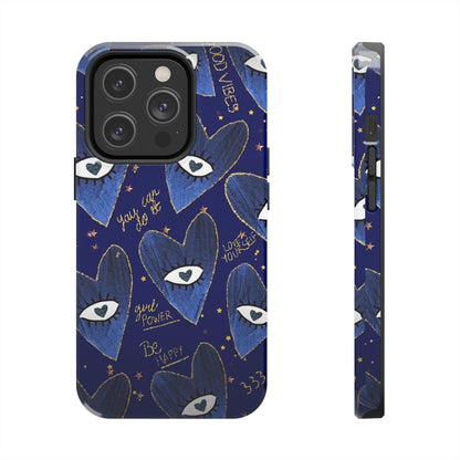 Lucky Midnight Blue Eyes Tough iPhone Cases