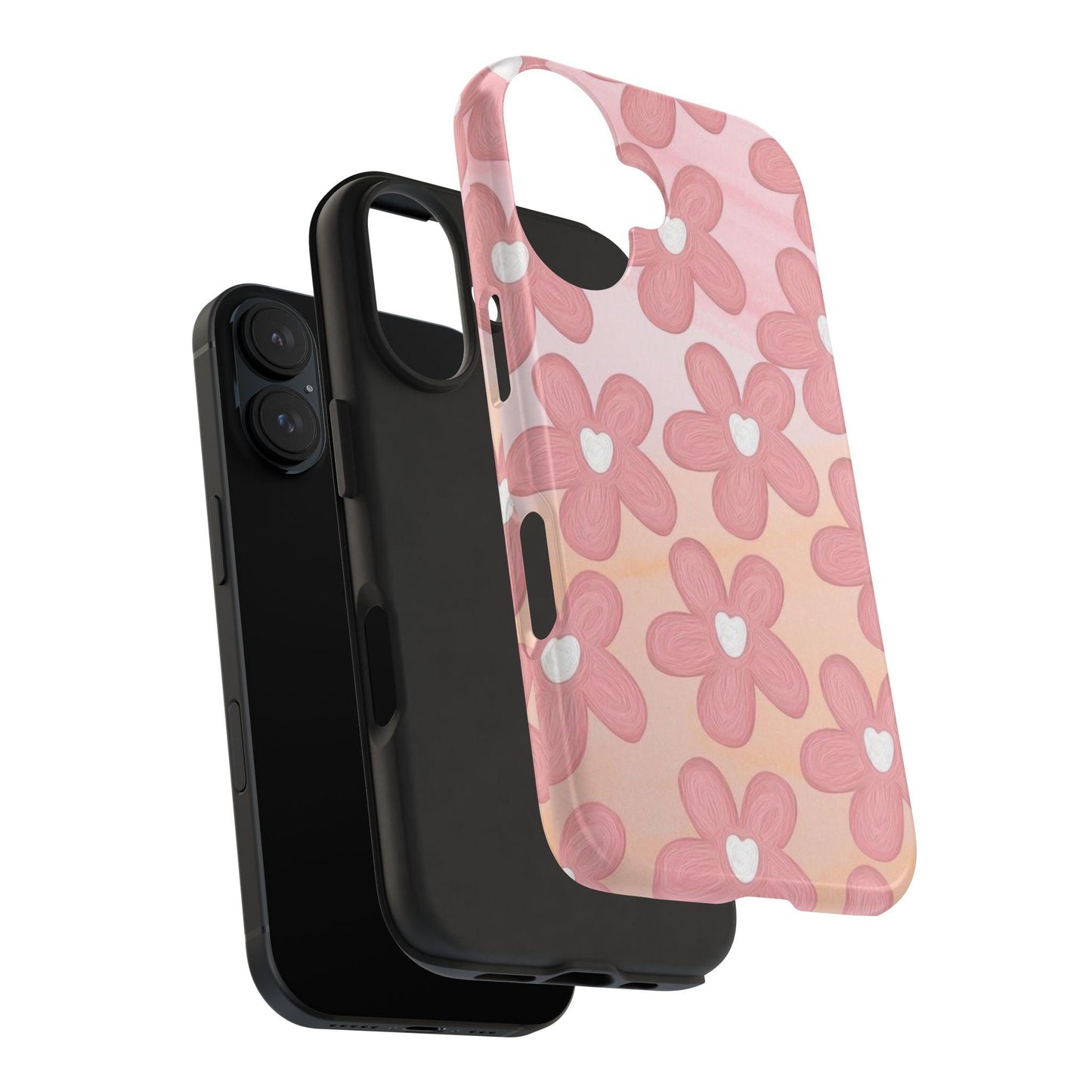 The Floral Hues Tough iPhone Cases