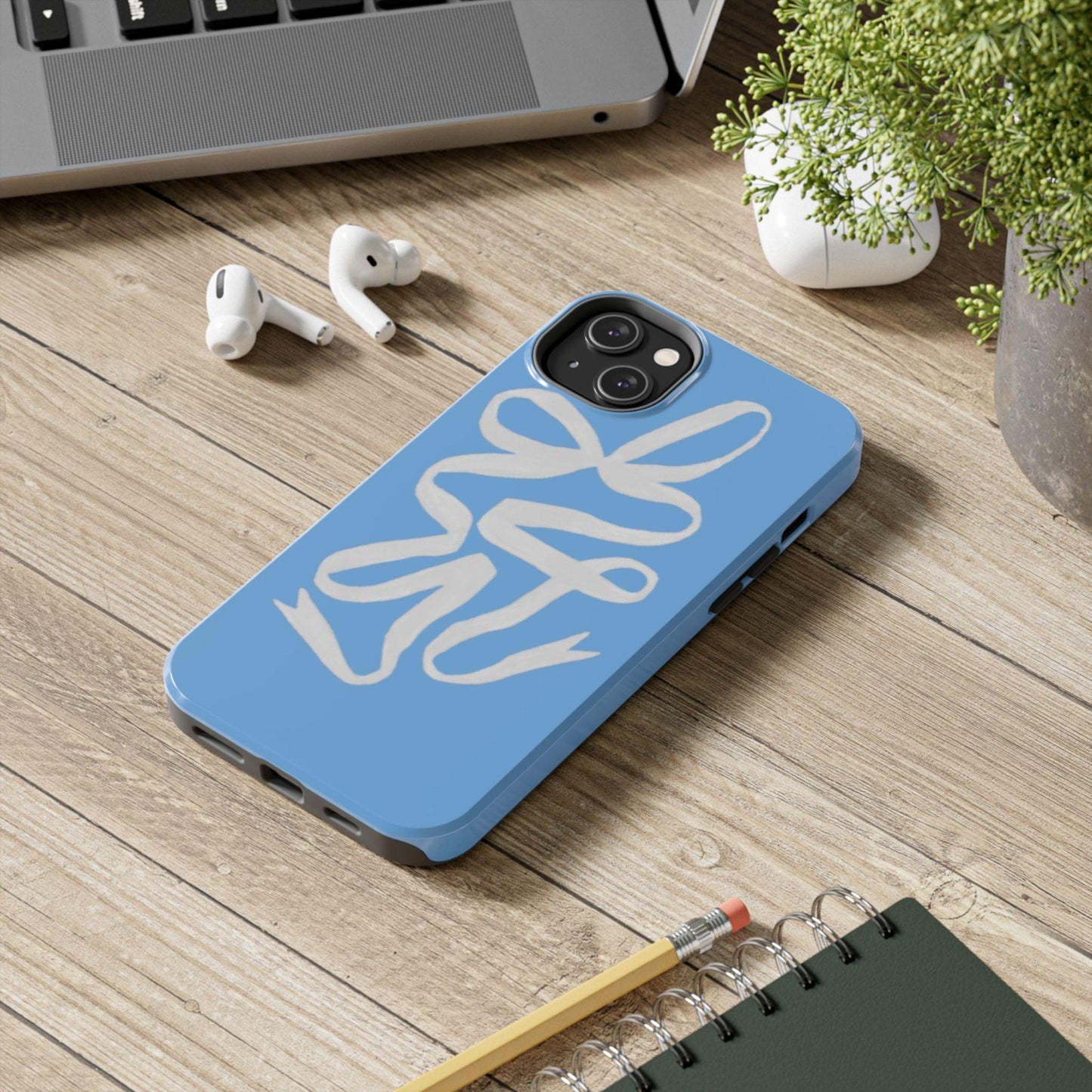 Bow in Blue Cute iPhone Cases