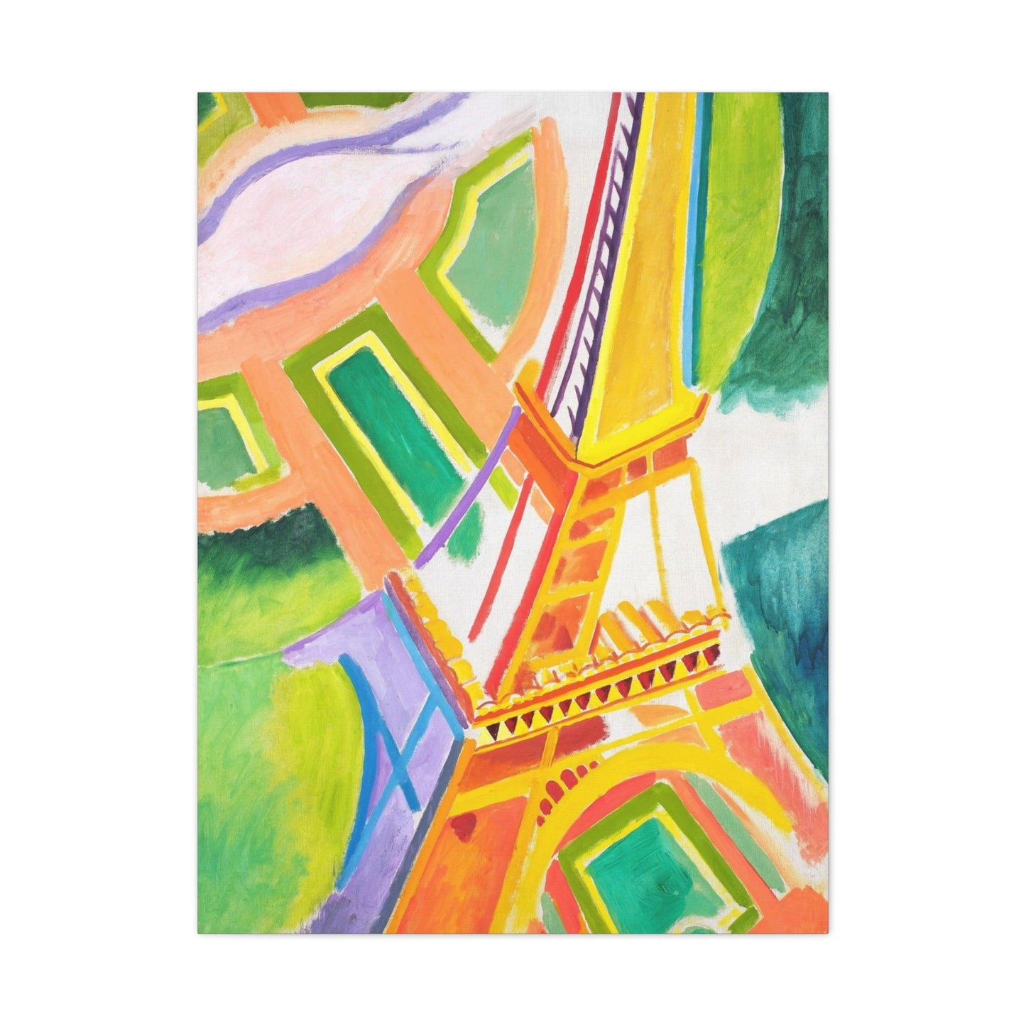 Robert Delaunay's Eiffel Tower (1924) painting - Canvas Gallery Wraps