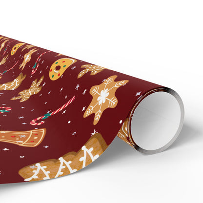 The Cookie Wonderland Burgundy Wrapping Paper