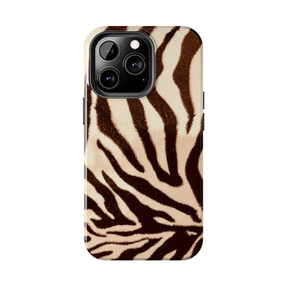 Taupe Twilights Stripe Tough iPhone Cases