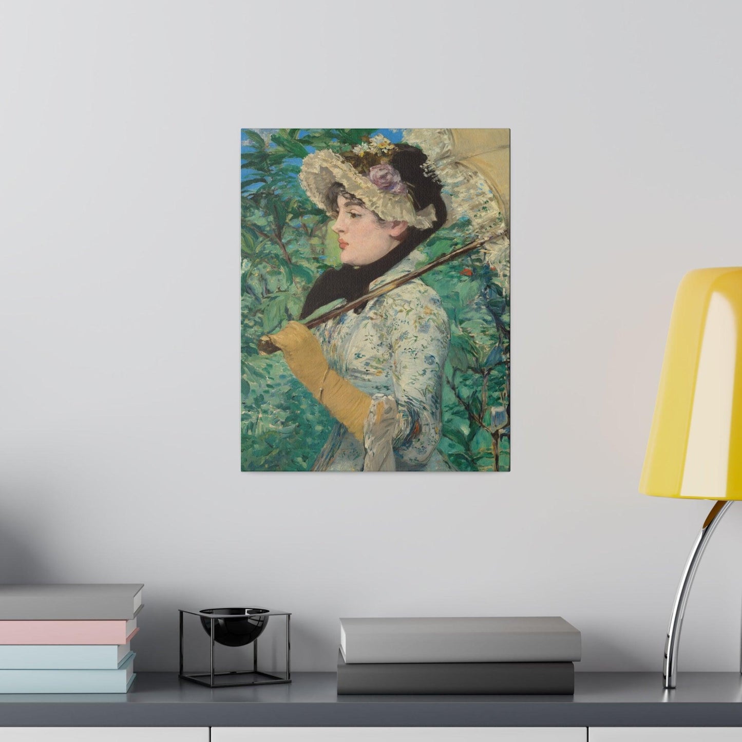 Jeanne Spring (1881) painting in high resolution by Edouard Manet - Matte Canvas, Stretched, 0.75"