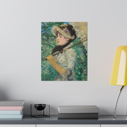 Jeanne Spring (1881) painting in high resolution by Edouard Manet - Matte Canvas, Stretched, 0.75"