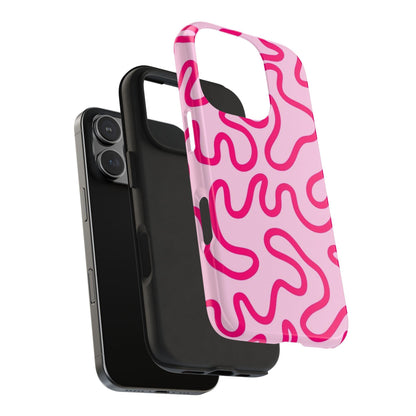 Pink Paradise Swirls Tough iPhone Cases