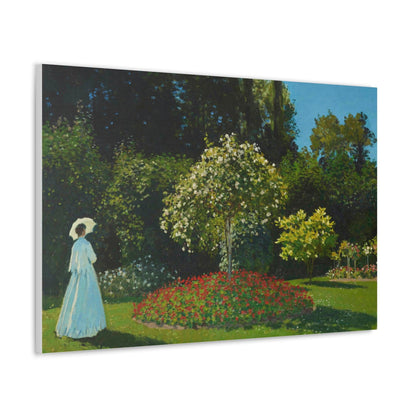 Claude Monet's Lady in the garden (1867) - Canvas Gallery Wraps