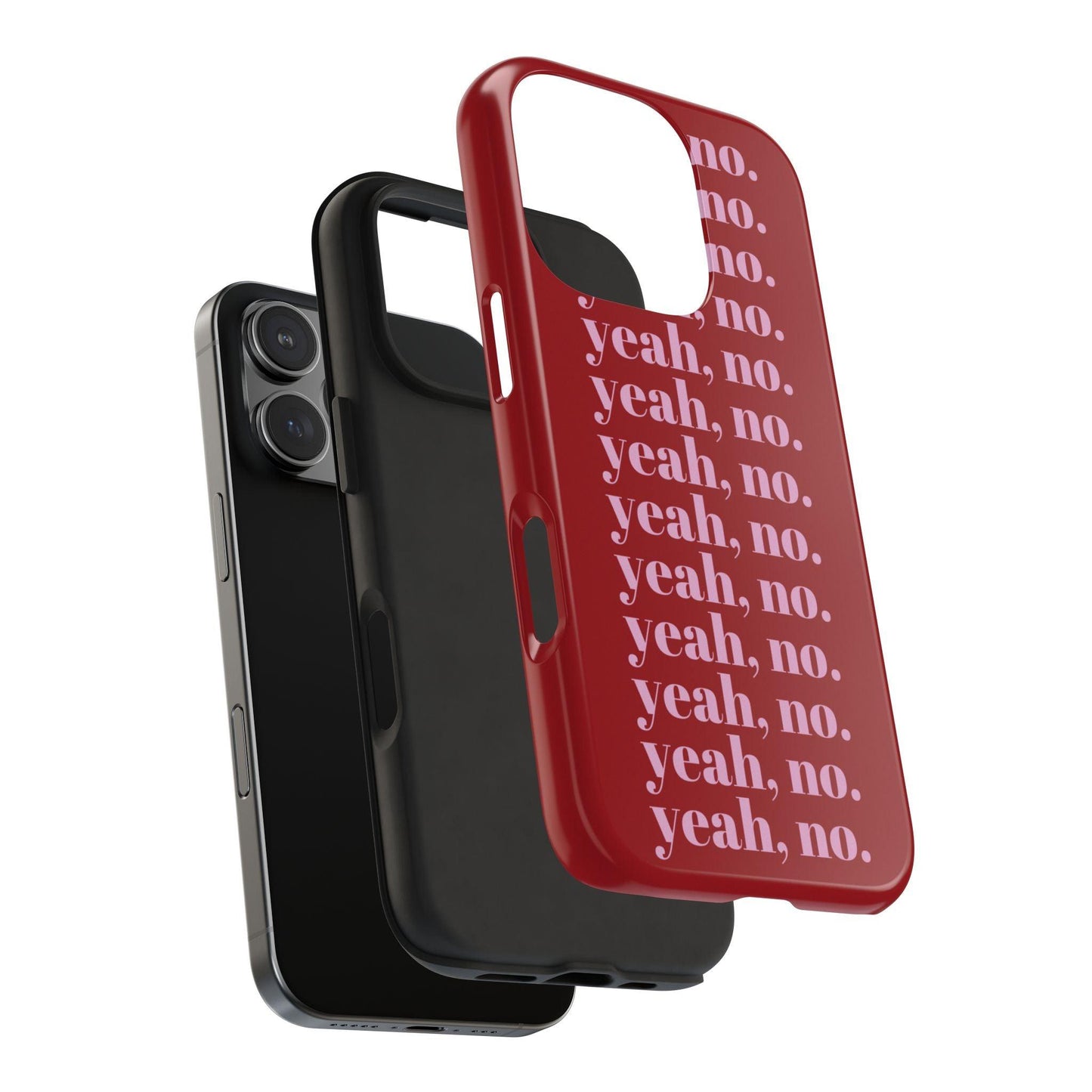 yeah, no. Quirky Tough iPhone Cases in red