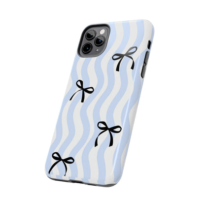 Bowtiful Blue Wavy Bliss Tough iPhone Cases