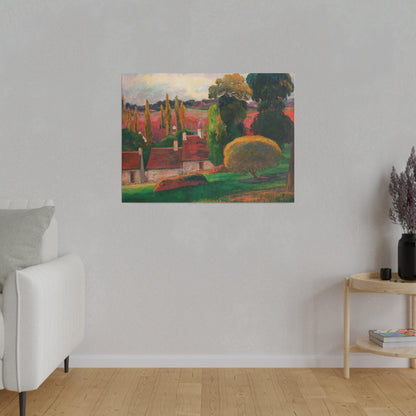 A Farm in Brittany (ca. 1894) by Paul Gauguin - Matte Canvas, Stretched, 0.75"