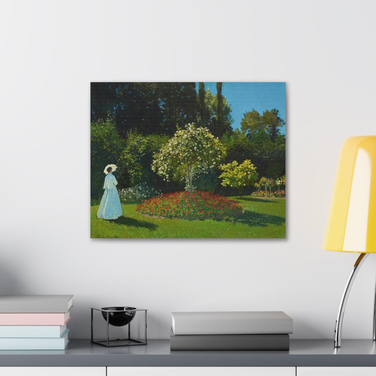 Claude Monet's Lady in the garden (1867) - Canvas Gallery Wraps