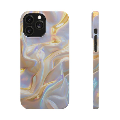 Iridescent Silk Flow Slim iPhone Cases