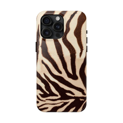 Taupe Twilights Stripe Tough iPhone Cases