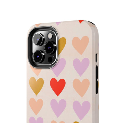 Cutesy Hearts Tough iPhone Cases