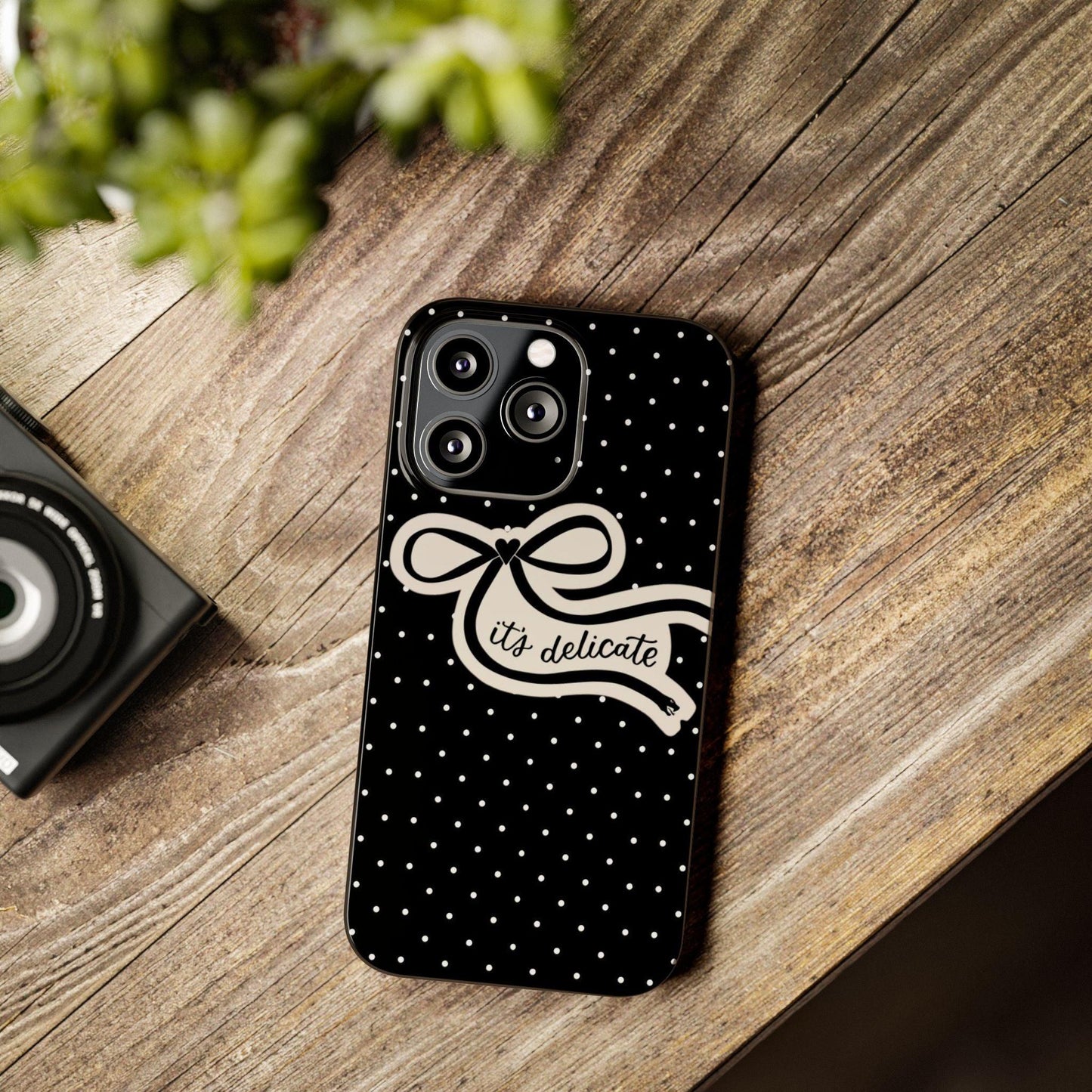 Polka Bow Elegance iPhone Cases