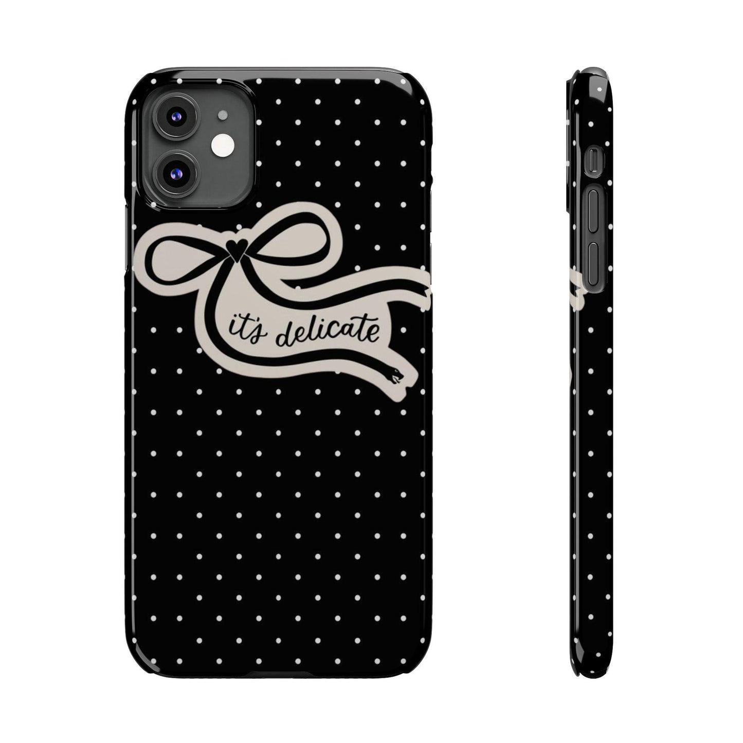 Polka Bow Elegance iPhone Cases