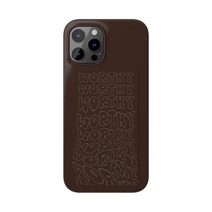 Worthy Brown Slim iPhone Cases