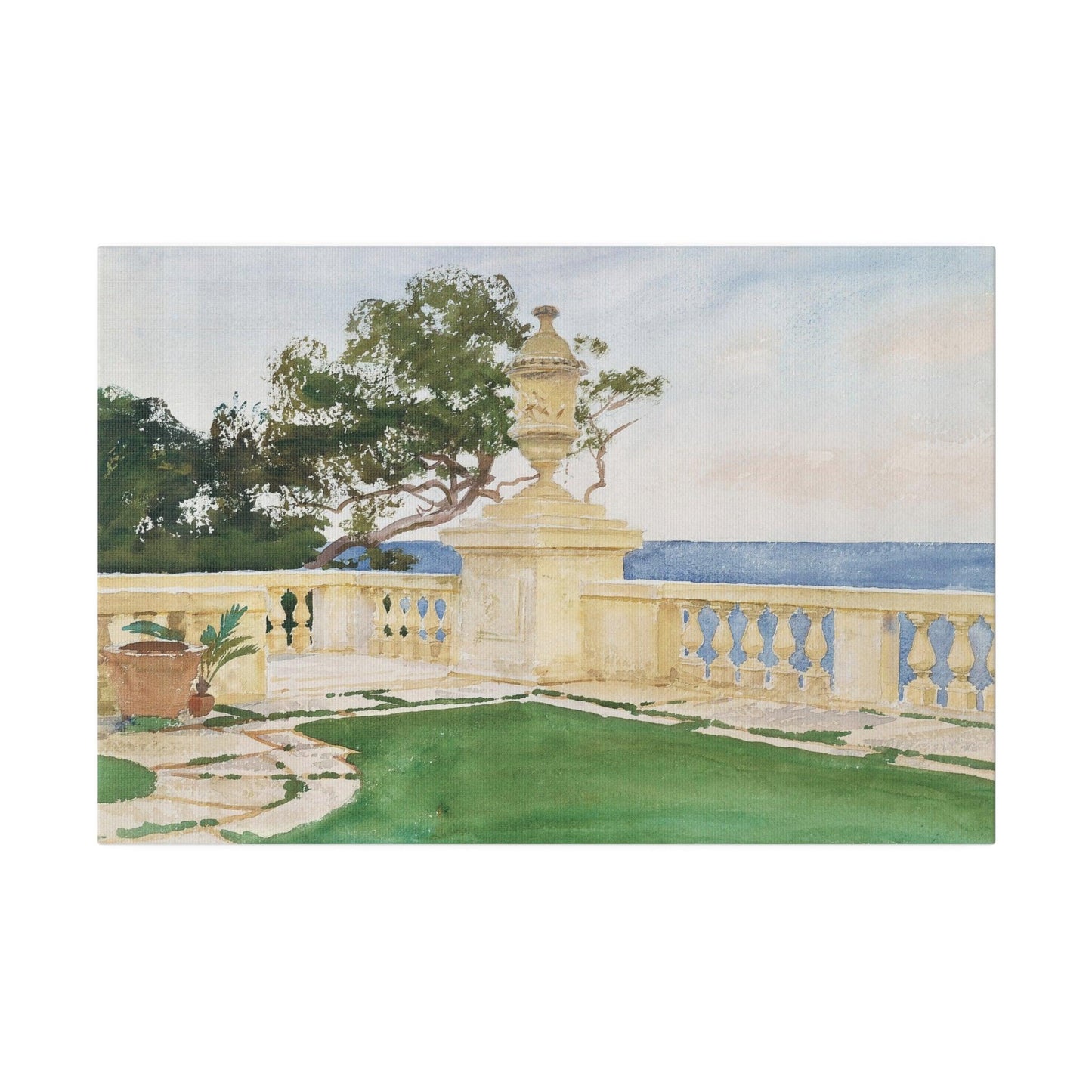 Terrace, Vizcaya (1917) by John Singer Sargent - Matte Canvas, Stretched, 0.75"