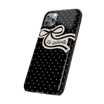 Polka Bow Elegance iPhone Cases