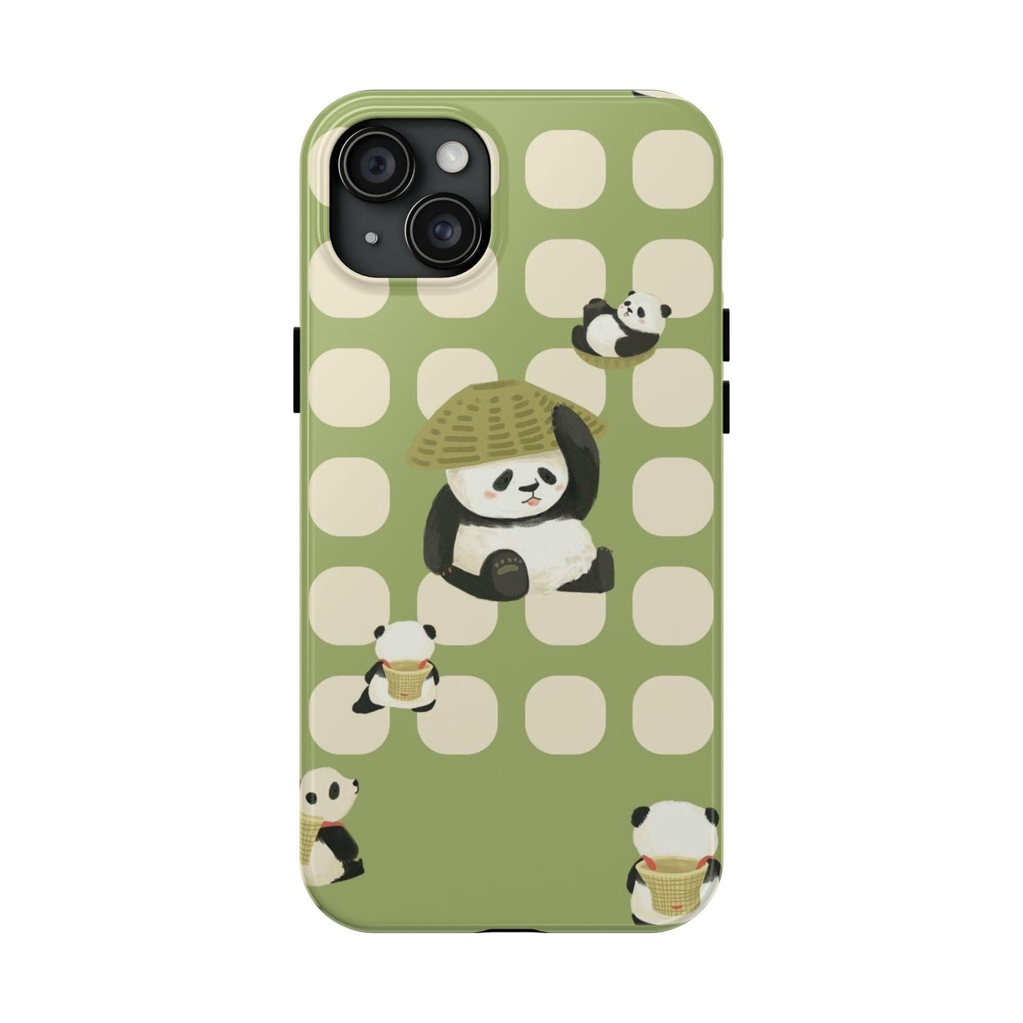 Bamboo Basket Pandas iPhone Cases