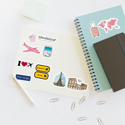 Wanderlust Traveller Sticker Sheets for PhoneCase/iPad/Laptop and Notebooks/Scarpbooks