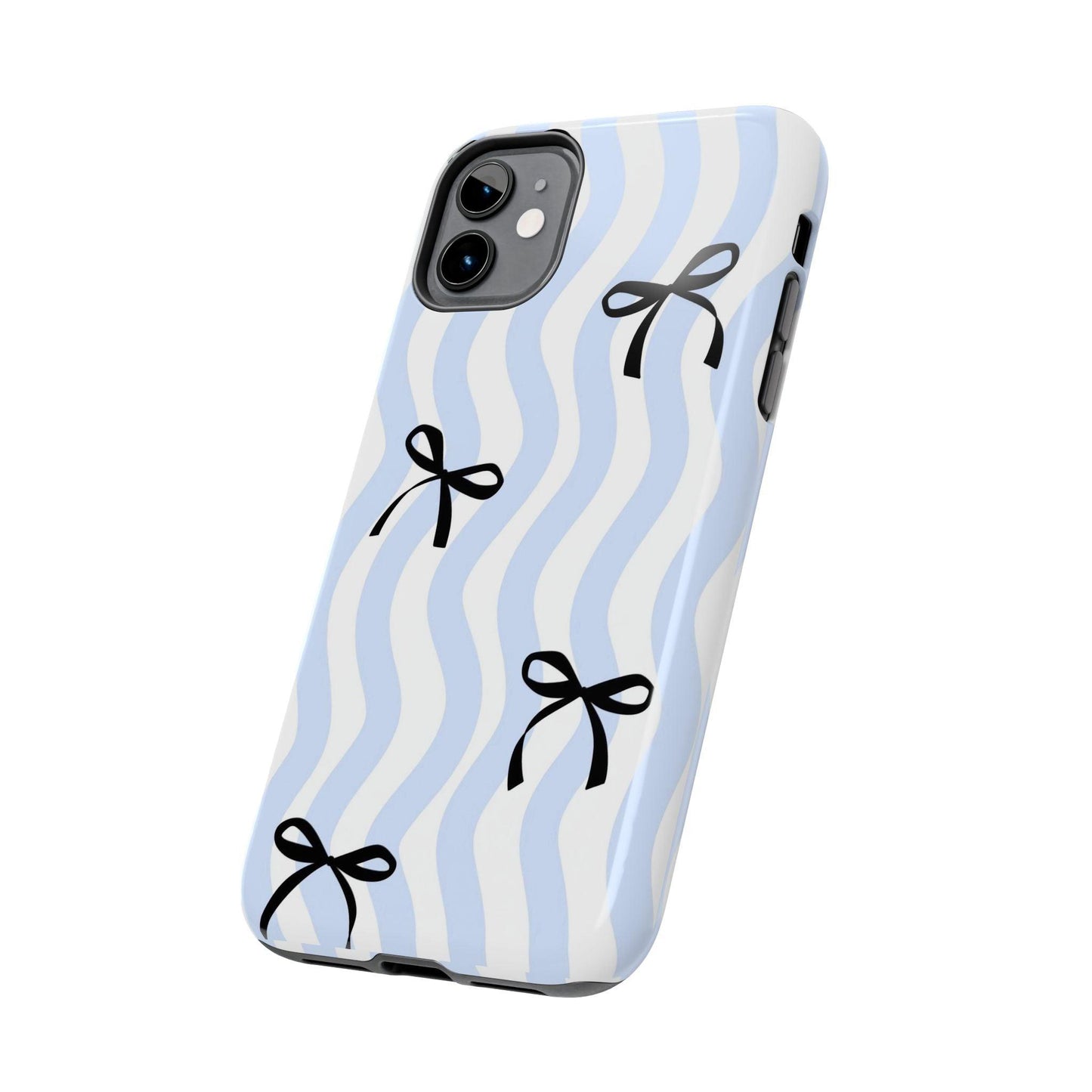 Bowtiful Blue Wavy Bliss Tough iPhone Cases