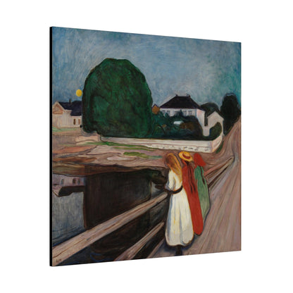 Edvard Munch's The Girls on the Bridge 1901  Matte Canvas Stretched 0.75