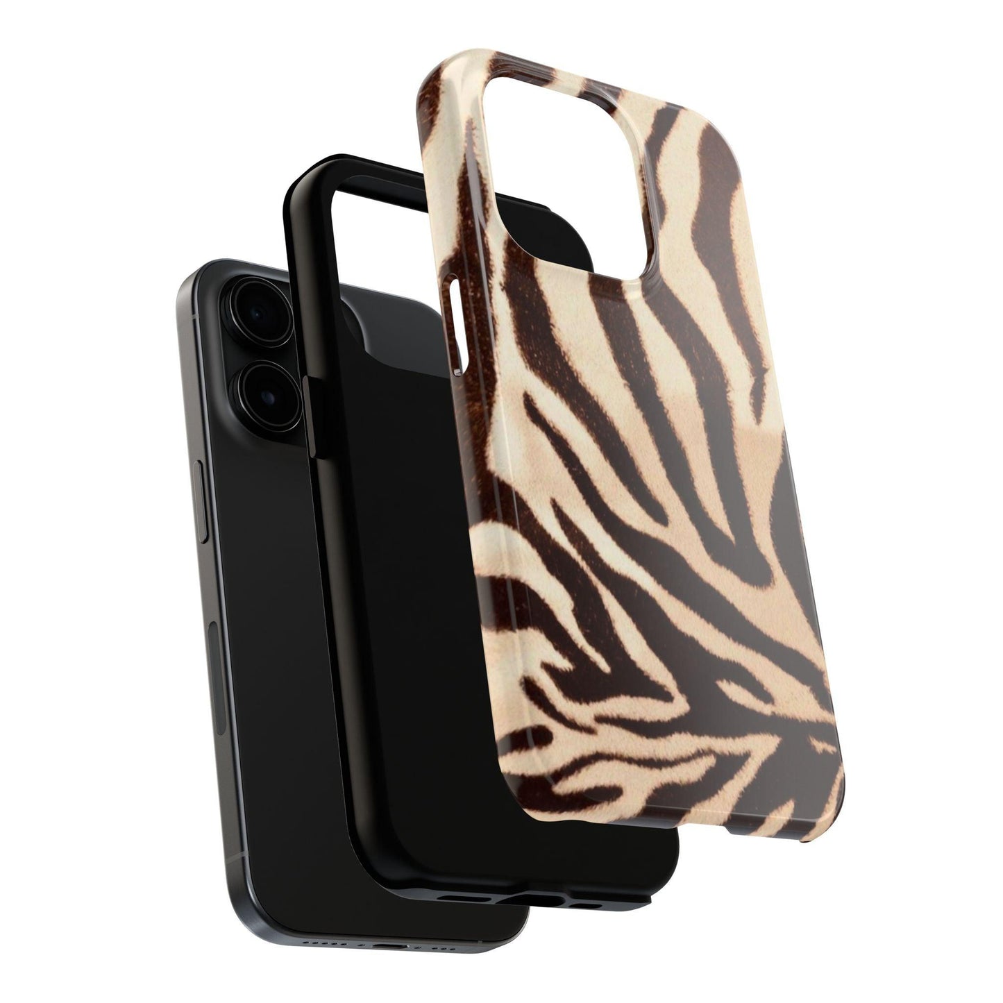 Taupe Twilights Stripe Tough iPhone Cases