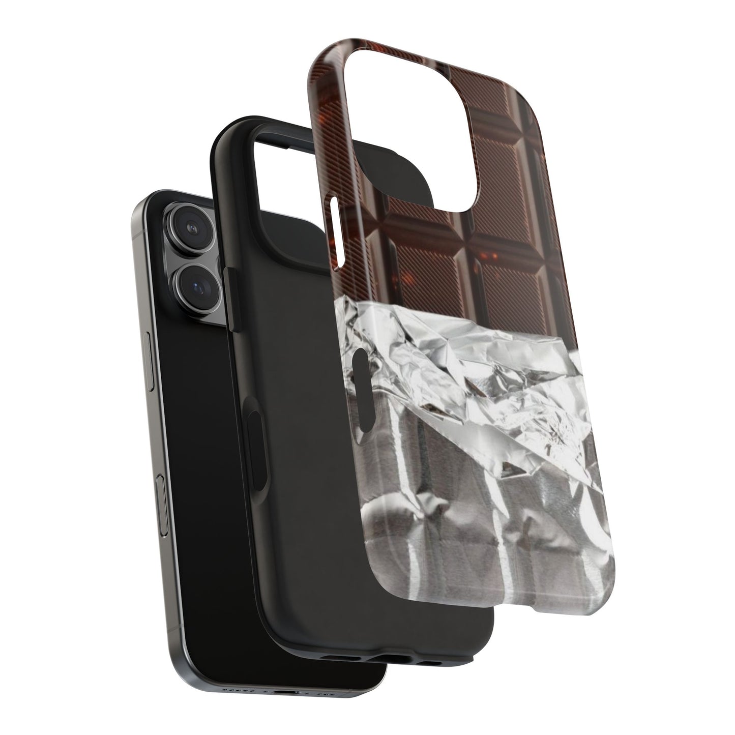 Chocolate with Silver Wrap iPhone Cases