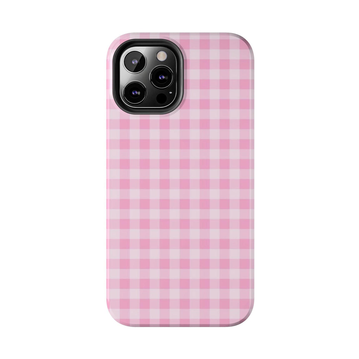 Pink Gingham Tough iPhone Cases