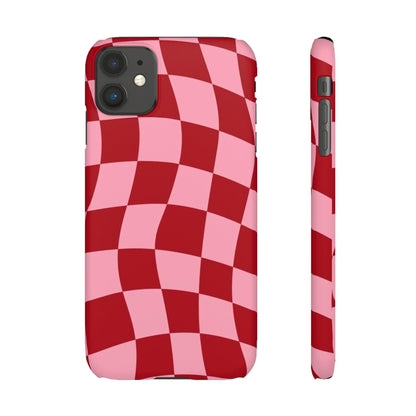 Twist & Check Red Snap iPhone Cases