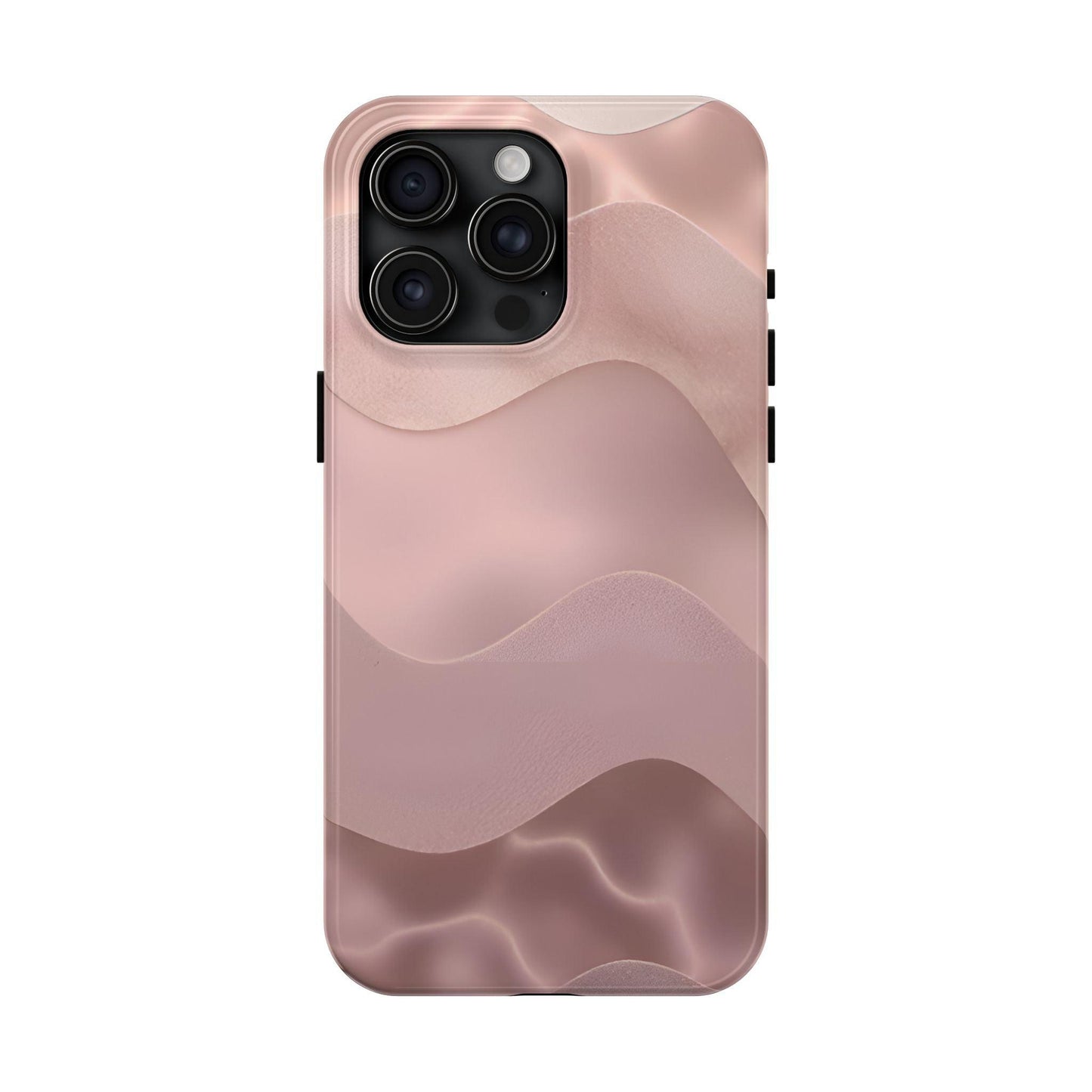 Blush Wave Satin Sandscape Tough iPhone Cases