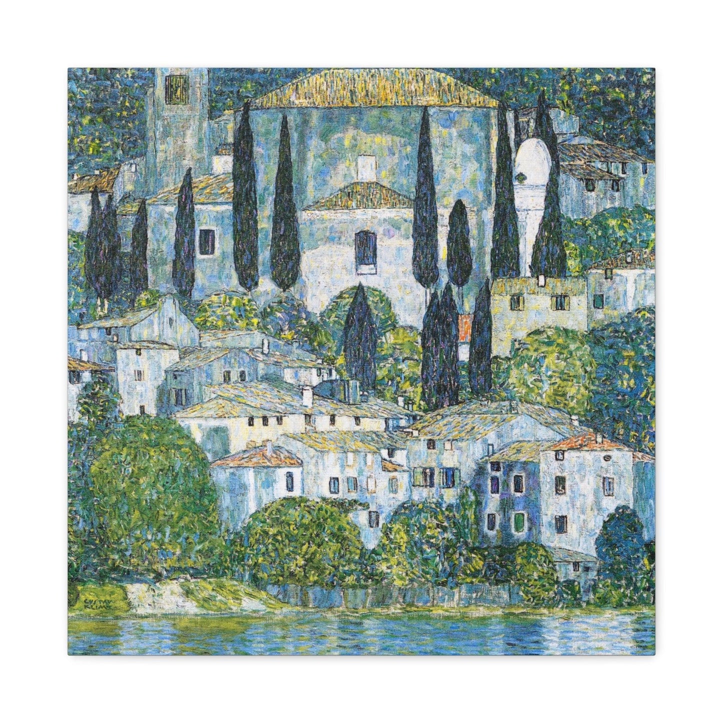 Gustav Klimt's Kirche in Cassone (1913) Canvas Gallery Wraps