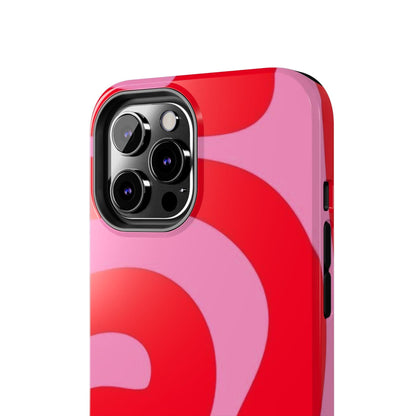 Pop Pink Swirls Tough iPhone Cases