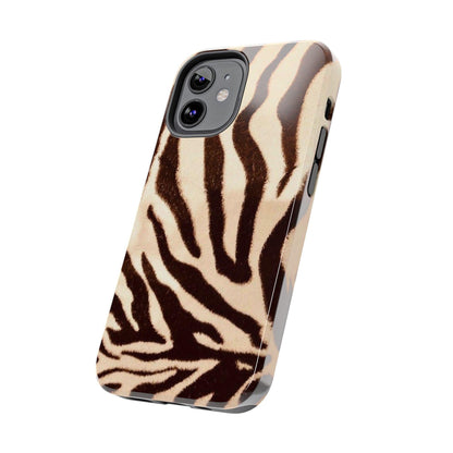 Taupe Twilights Stripe Tough iPhone Cases