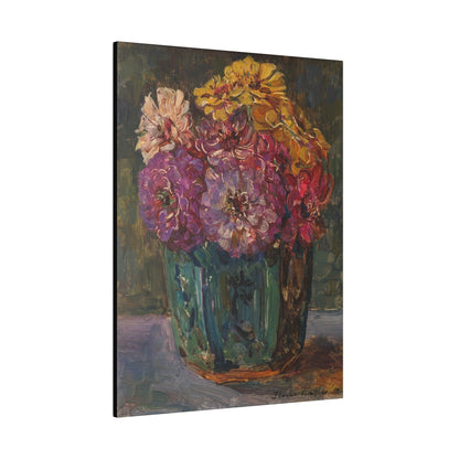 Still Life with Zinnias in a green Jar (1910) by Floris Verster - Matte Canvas, Stretched, 0.75"