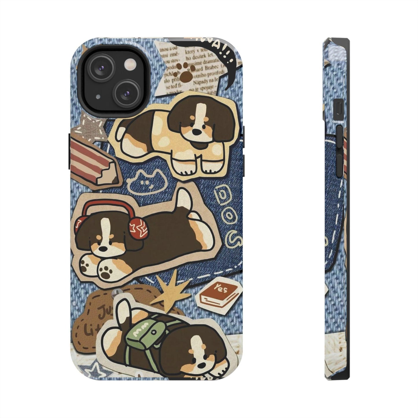 Puppy Pals Denim Vibes Tough iPhone Cases