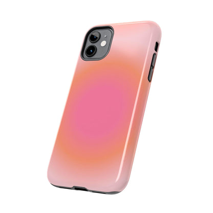 Coral Blushed Aura Tough iPhone Cases