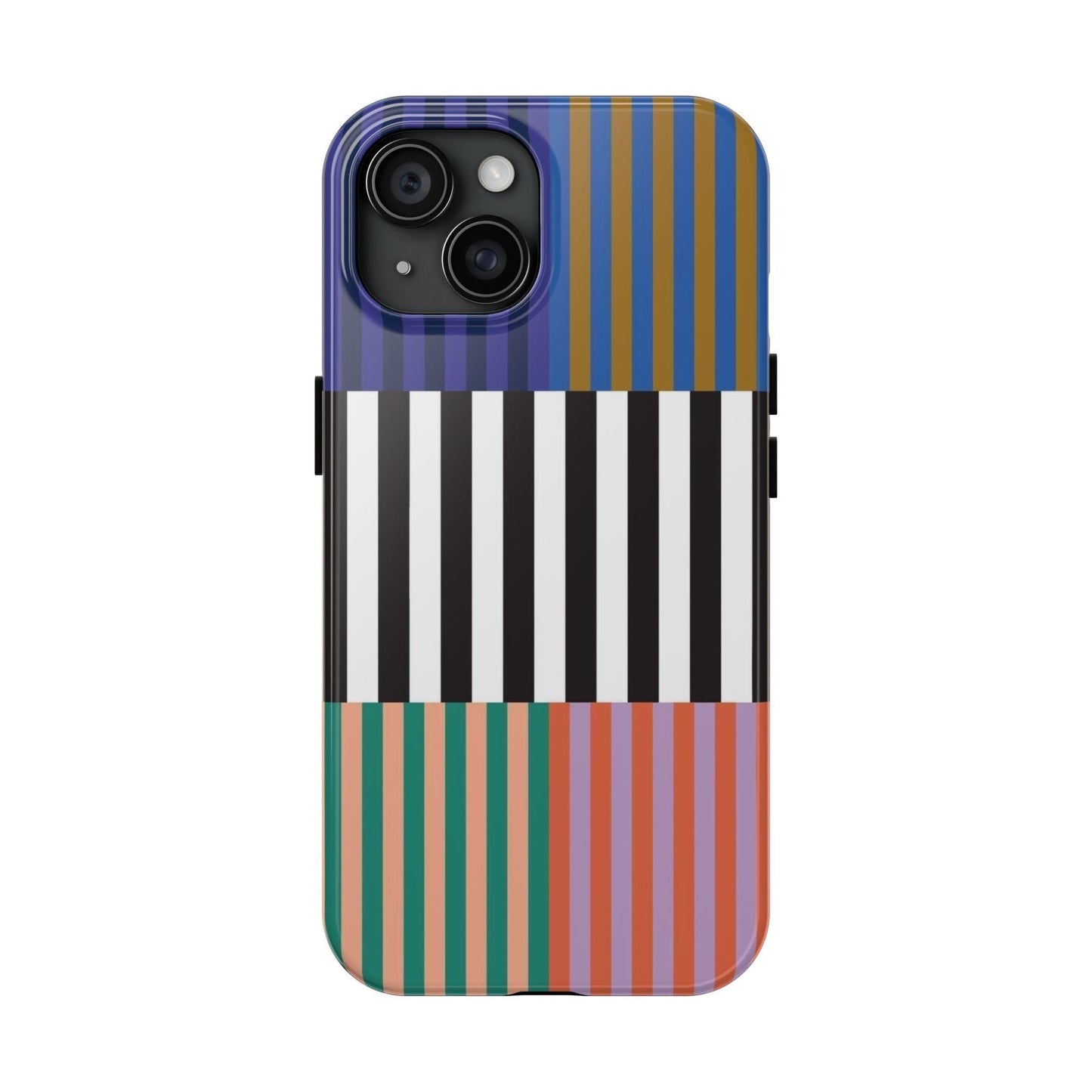 Striped Colorblock Symphony Tough iPhone Cases