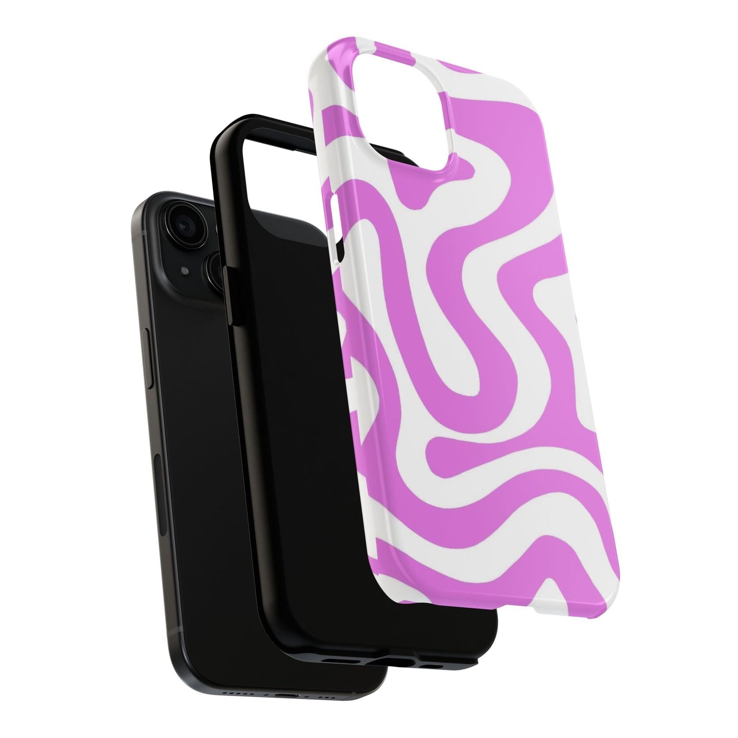 Lilac Swirl Fusion Tough iPhone Cases