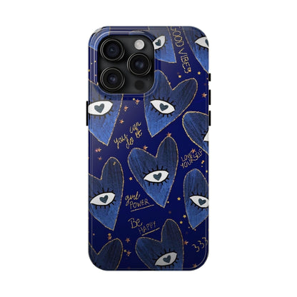 Lucky Midnight Blue Eyes Tough iPhone Cases